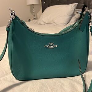 Coach Ella Green Leather Shoulder Bag